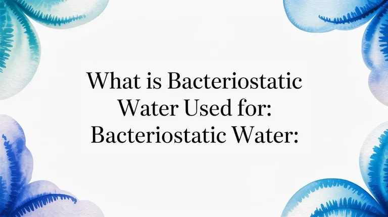What is bacteriostatic water used for: Bacteriostatic Water