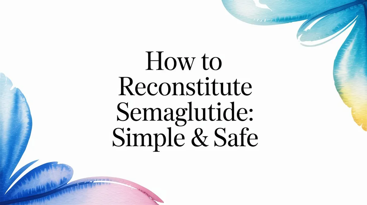 How To Reconstitute Semaglutide: Simple & Safe