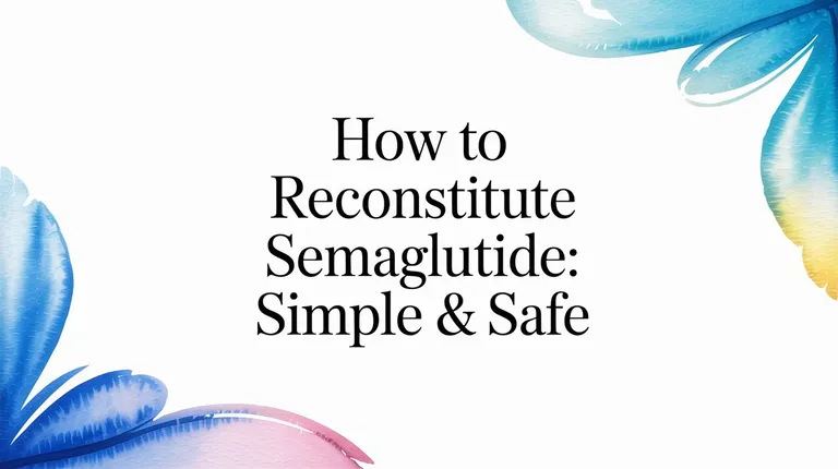 How To Reconstitute Semaglutide: Simple & Safe