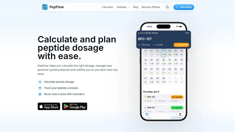 Screenshot from https://pepflow.app