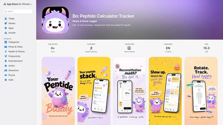Bo: Peptide Calculator Tracker